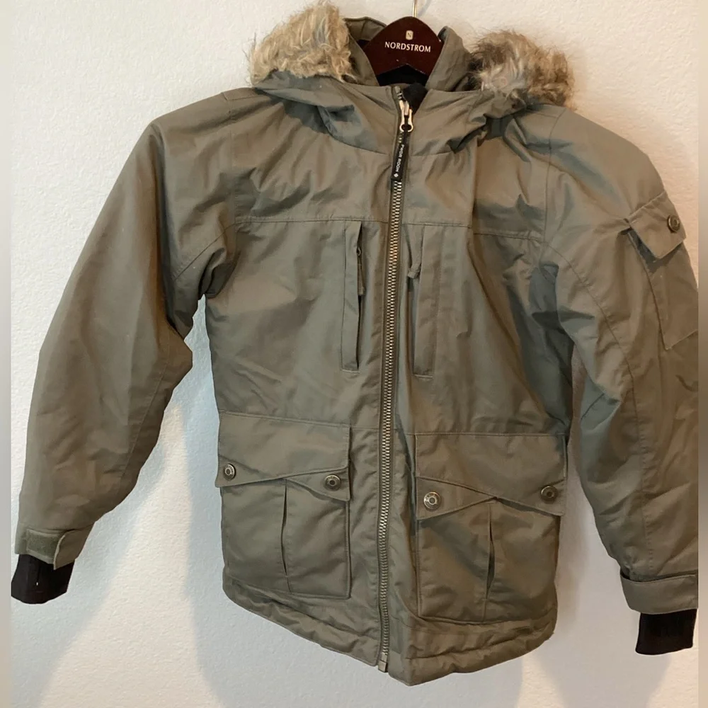 * Pwdr Room Winter Ski Jacket Coat Size S Olive Green